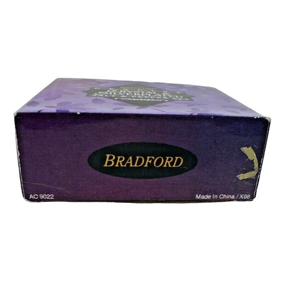 Bradford Crystal and Silver Plated Salt and Pepper Set 2 inch Tall New - Picture 5 of 5